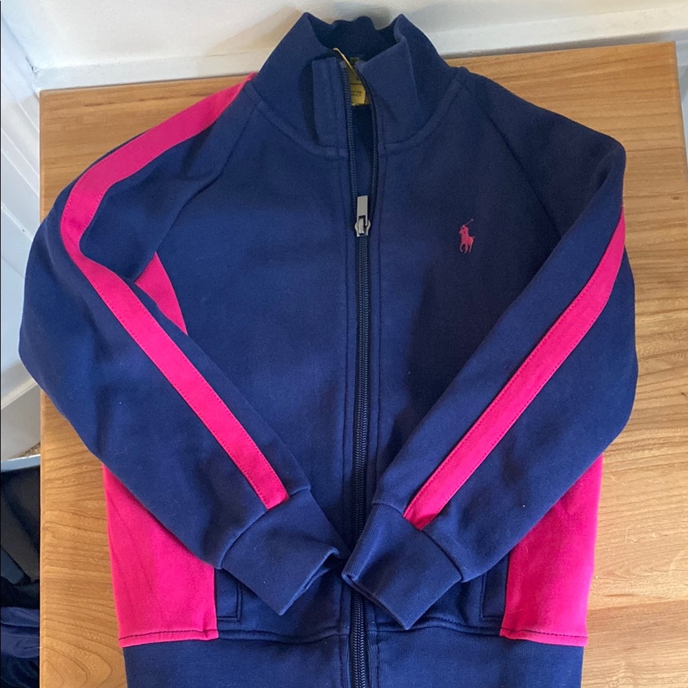 Polo by Ralph Lauren Navy and Pink Sweatshirt